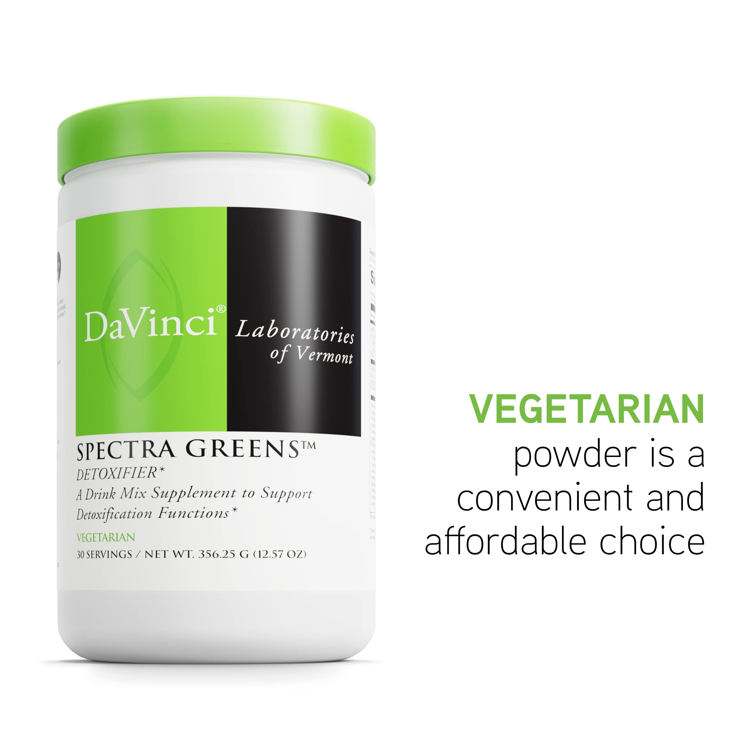 Serving scoop with green powder texture