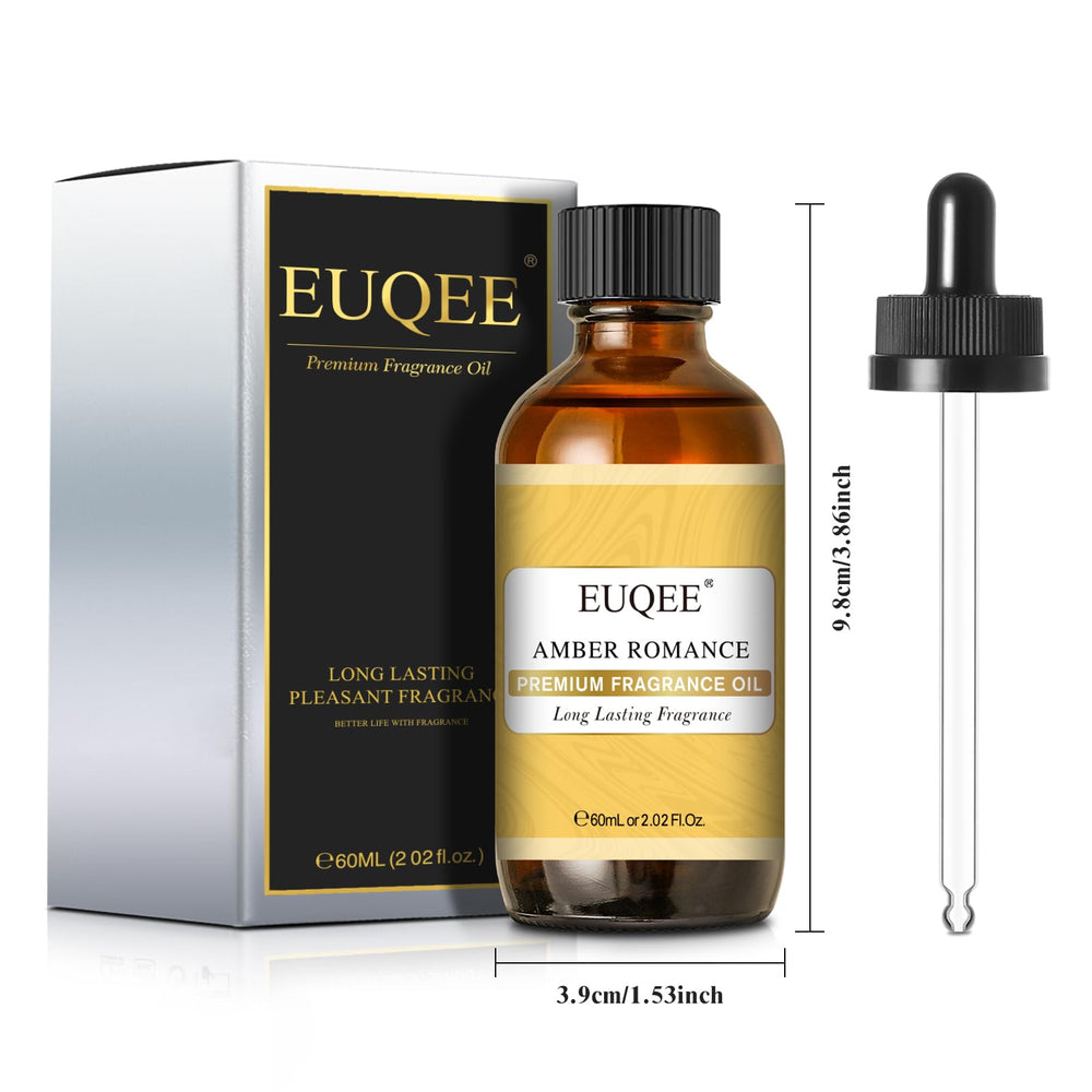 Amber glass dropper bottle for EUQEE fragrance oil
