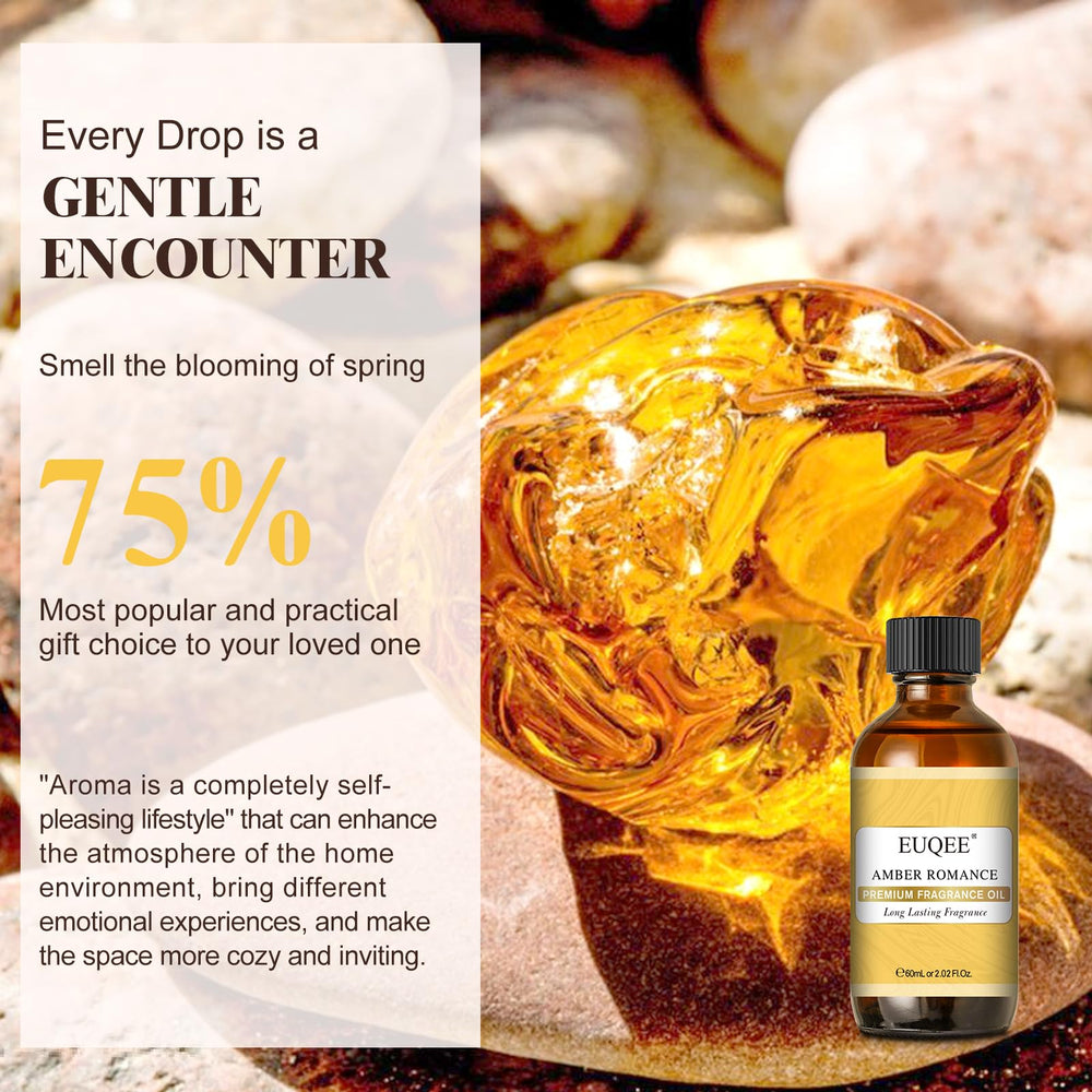 Fragrance oil on a wooden surface with leaves