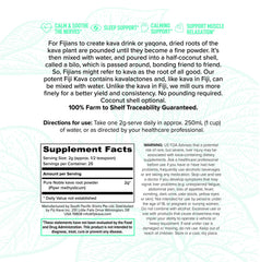 Open jar of FijiKava Instant Kava Powder 50g