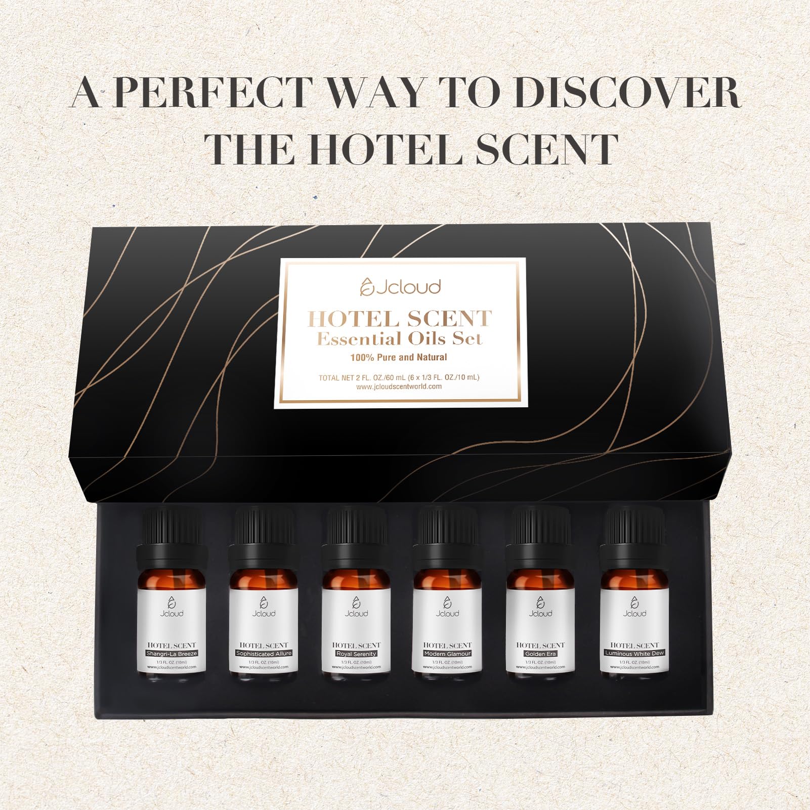 Six 10ml essential oil bottles from JCLOUD set