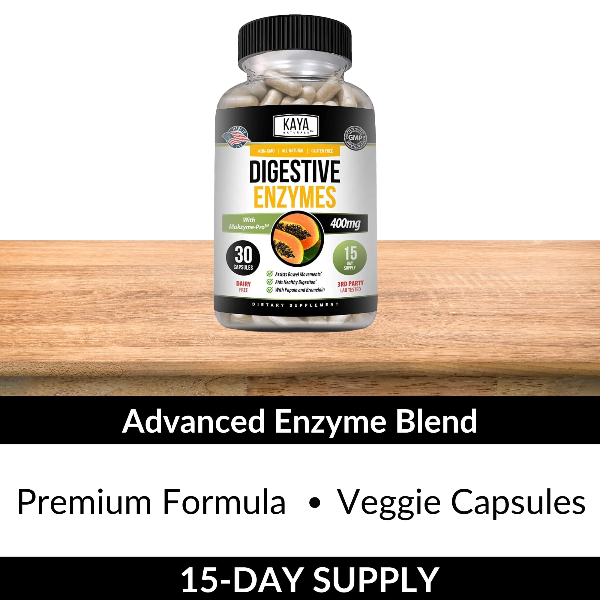 Kaya Naturals container with a measuring scoop