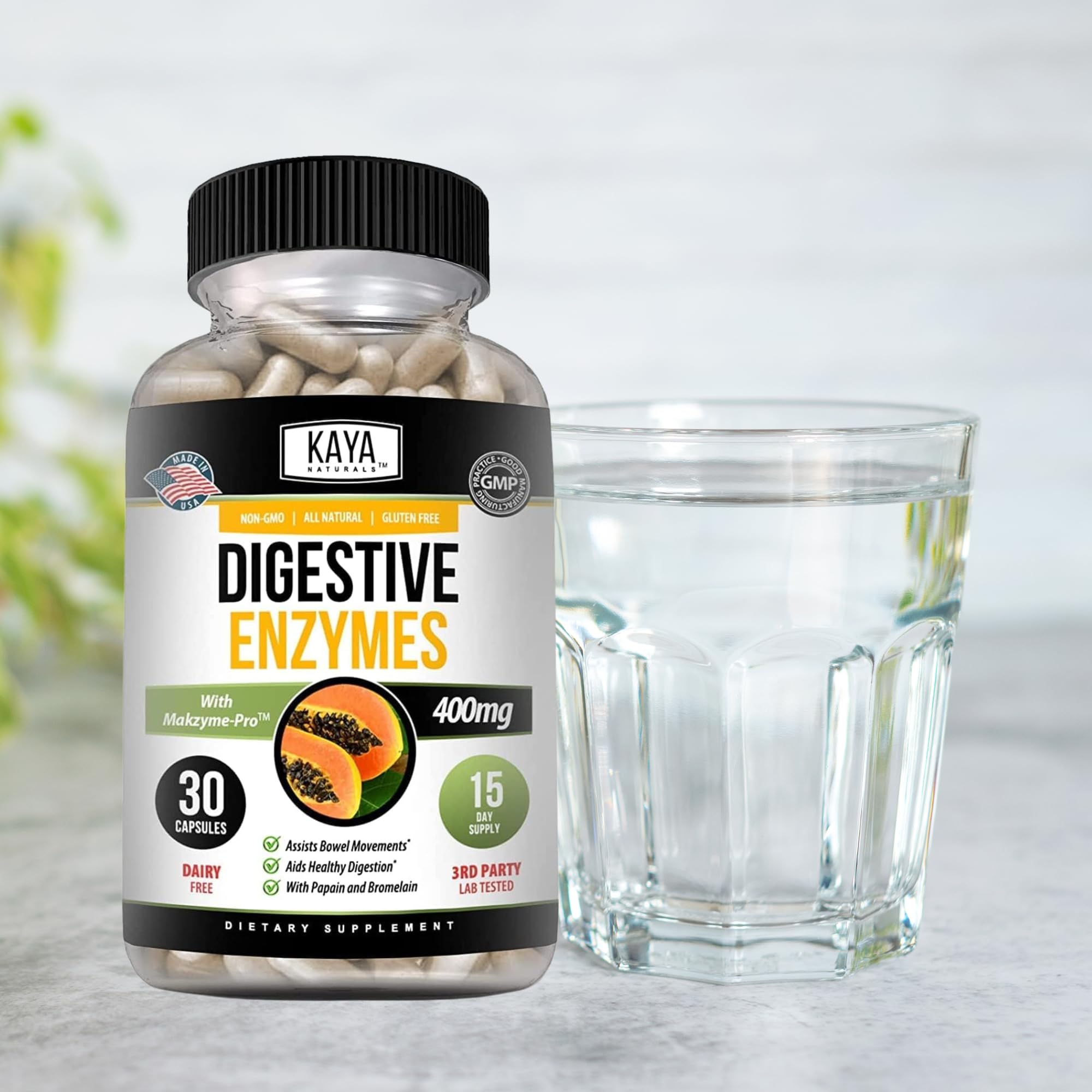 Concept image representing digestion support and gut health