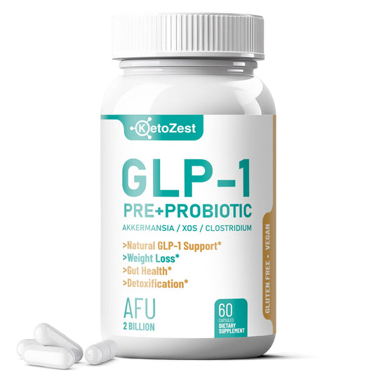 Front label of KetoZest GLP-1 Booster bottle