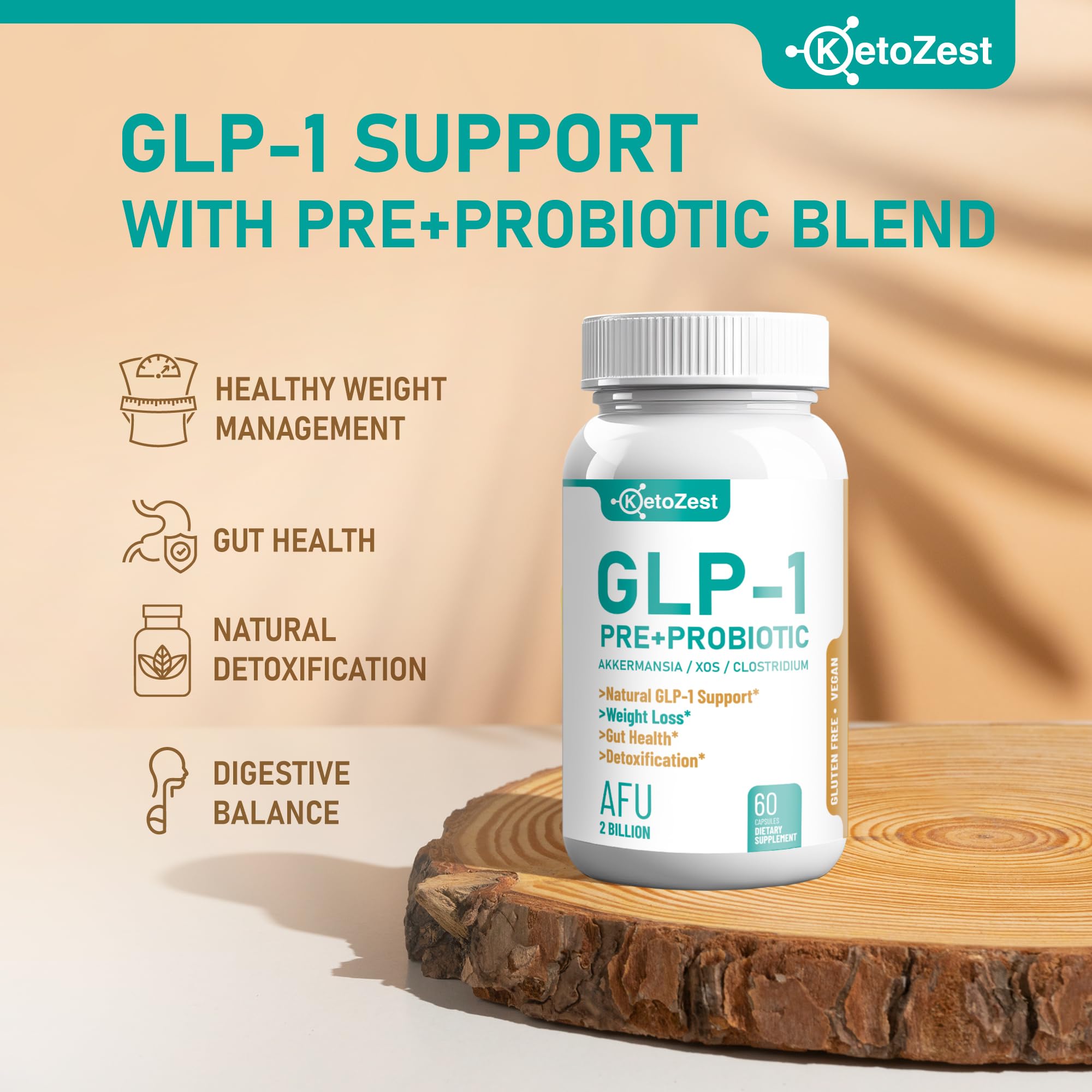 KetoZest GLP-1 supplement box and bottle