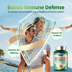 Bone and teeth health support with D3 and K2