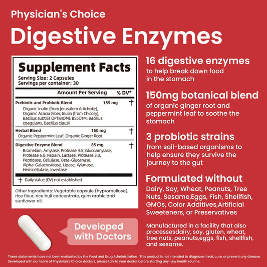Probiotic and digestive enzyme supplement packaging