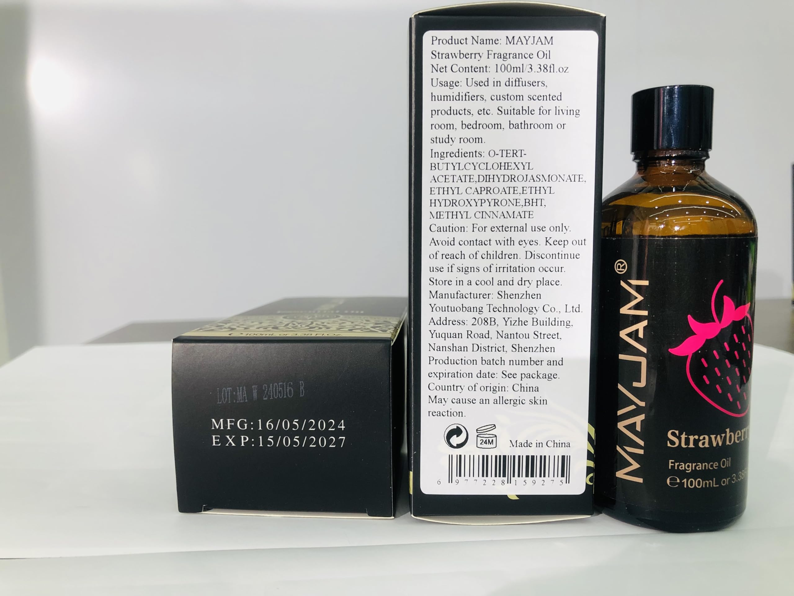 Ingredient/profile view of MAYJAM Strawberry Fragrance Oil