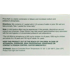 Cypress Pharmaceutical PHOS-NaK packaging and label
