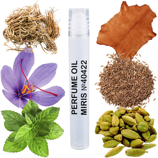 MIRIS No. 40422 bottle – leather perfume oil front view