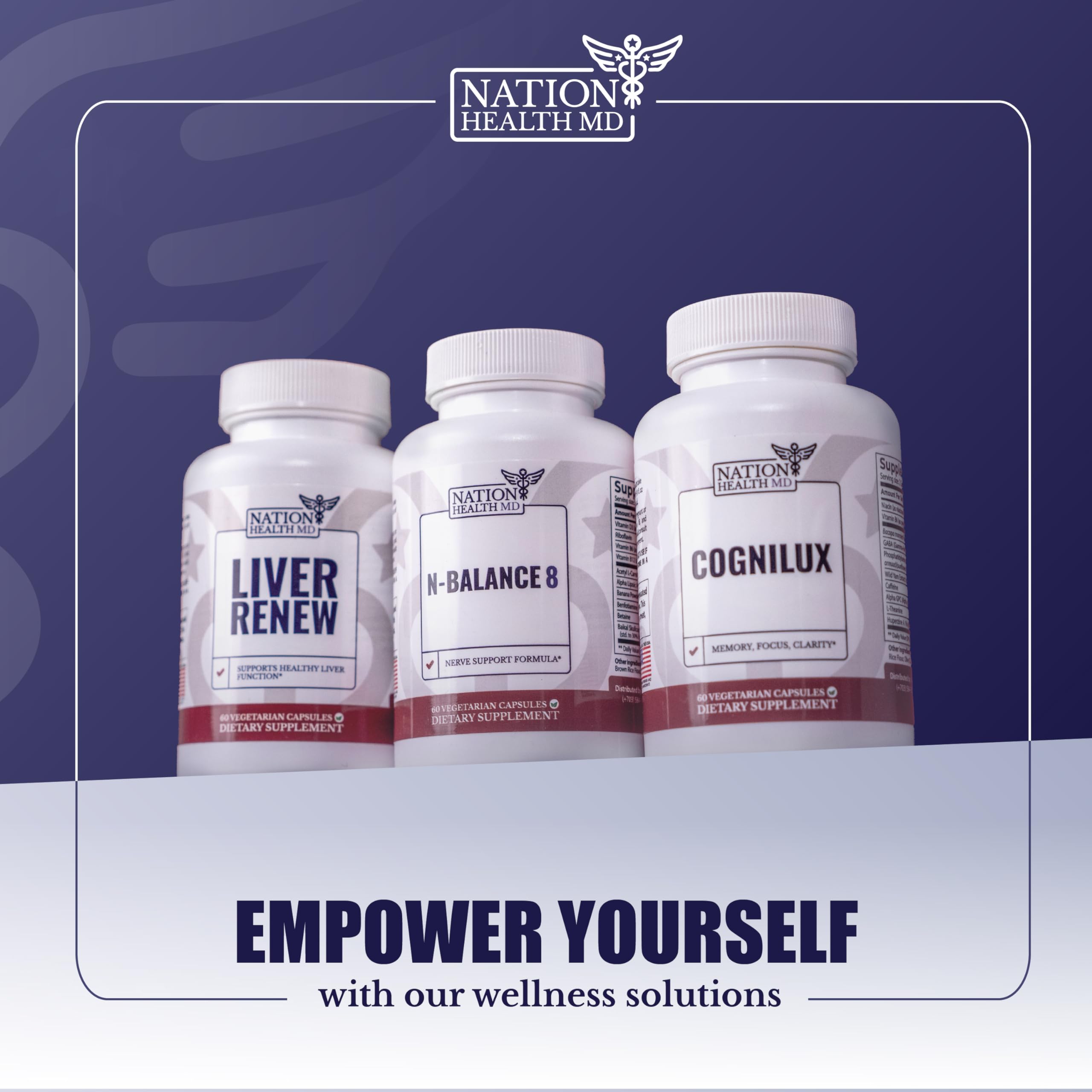 Lifestyle shot of men and women taking N-Balance8 capsules