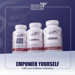 Lifestyle shot of men and women taking N-Balance8 capsules