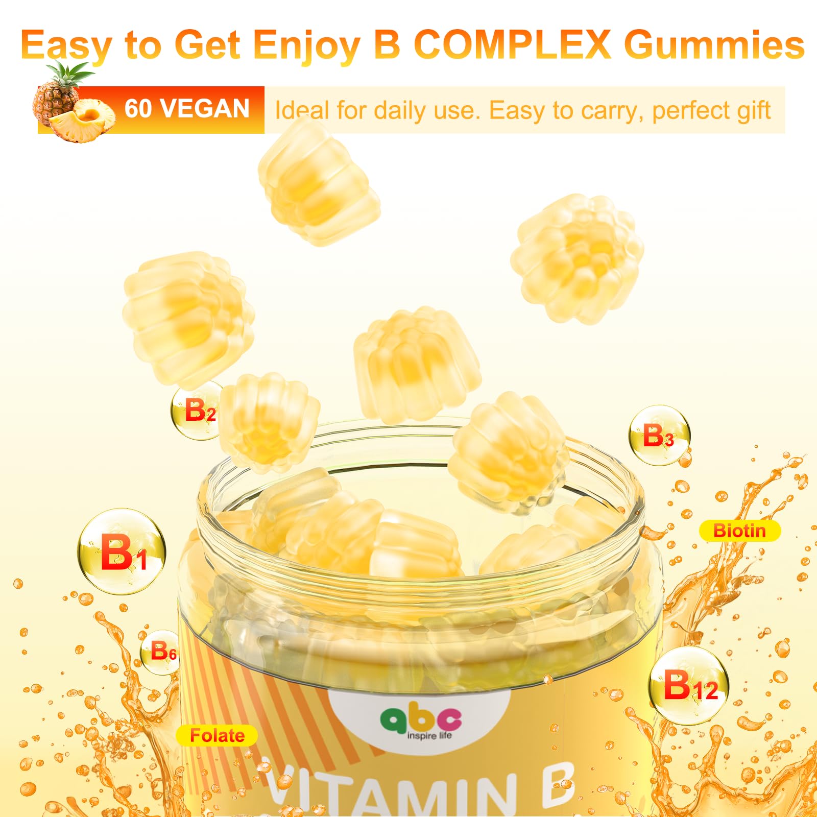 Gummies in a dish showing pineapple flavor