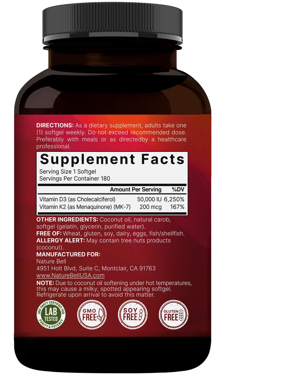 Bottle showing 180 servings six-month supply