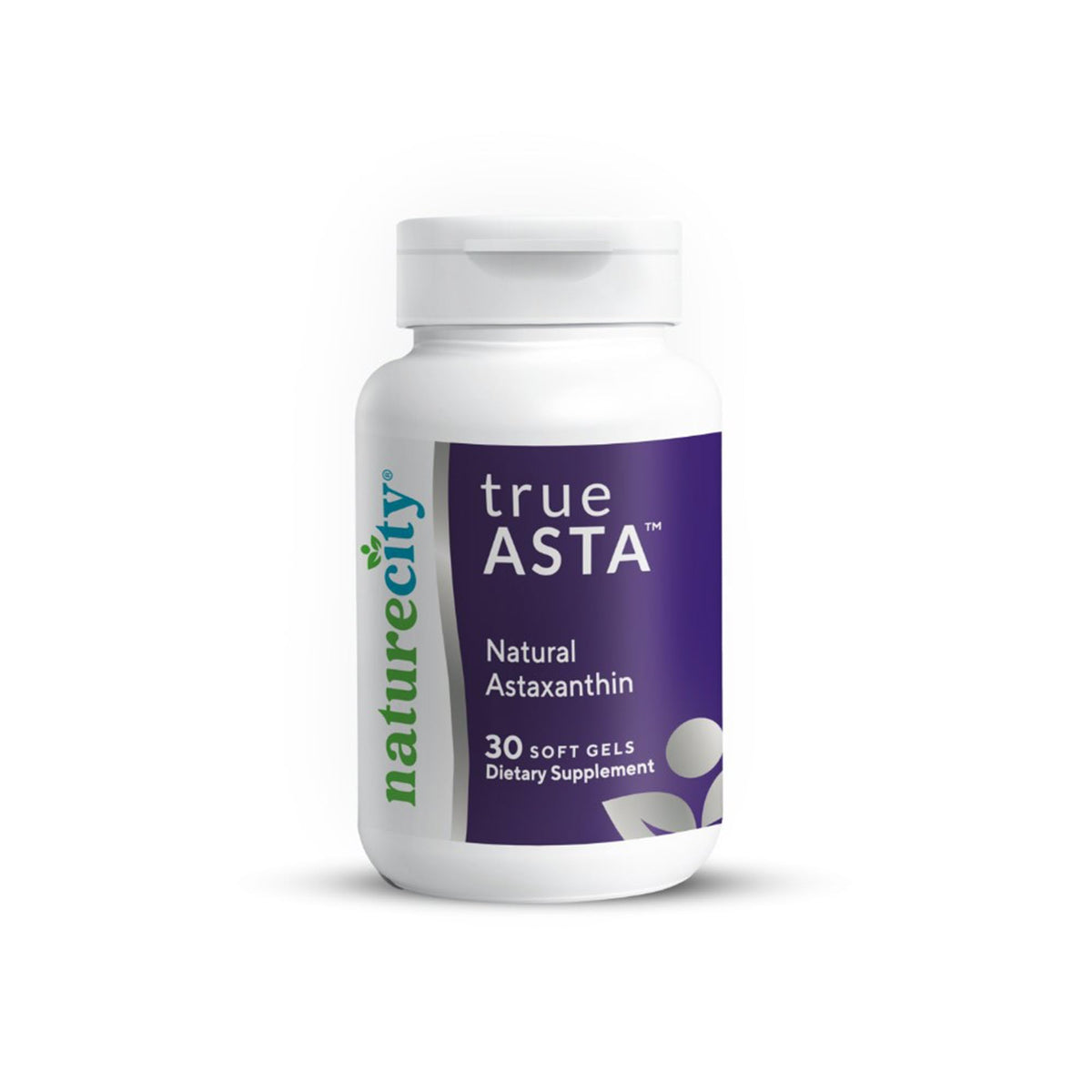 NatureCity TrueAsta 6mg Astaxanthin bottle with AstaReal label, front view