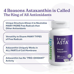 Close-up of TrueAsta 6mg Astaxanthin softgels