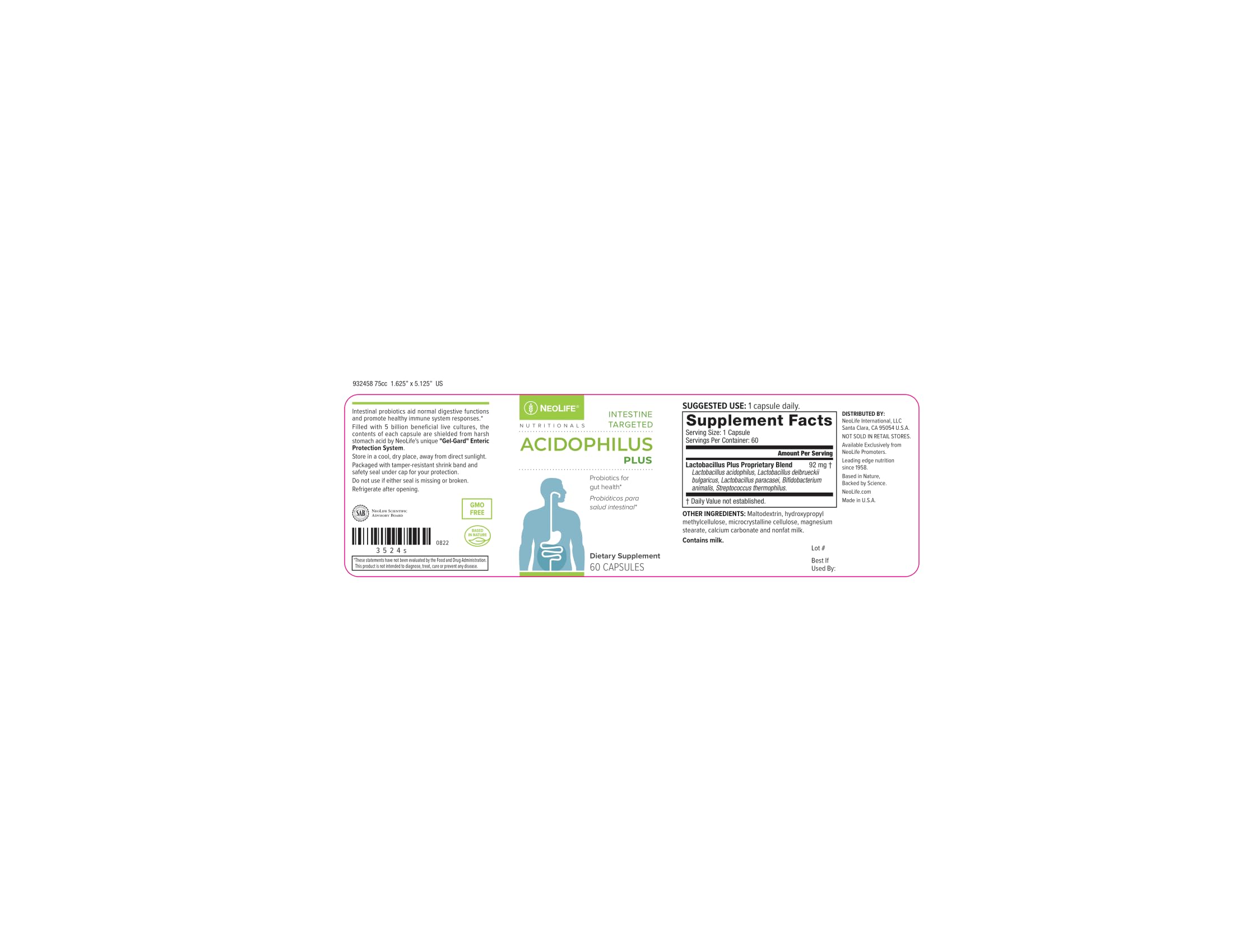 Probiotic supplement suitable for men and women