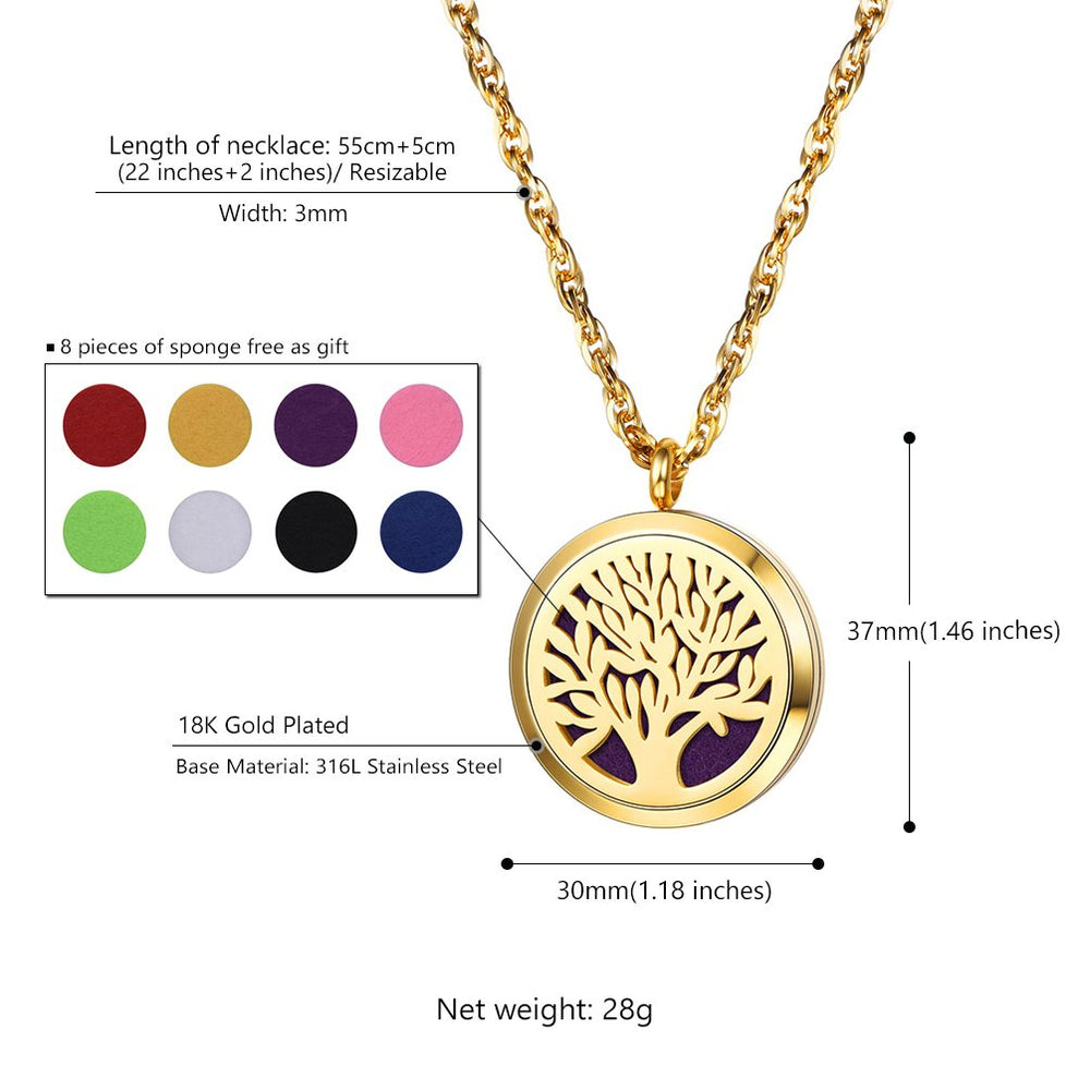 Pendant with Tree of Life design and diffuser opening
