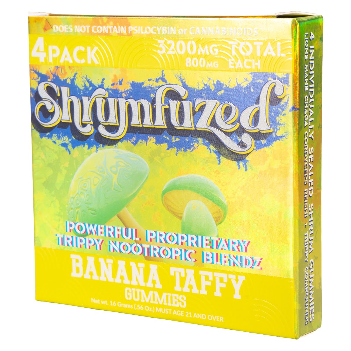 Close-up of Shrumfuzed mushroom nootropic gummy texture
