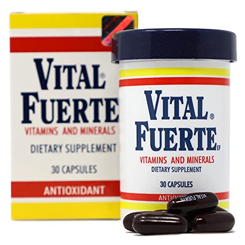 Back view of Vital Fuerte bottle with label