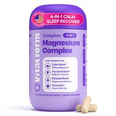 VitalForm Magnesium Glycinate bottle with 100 vegan capsules