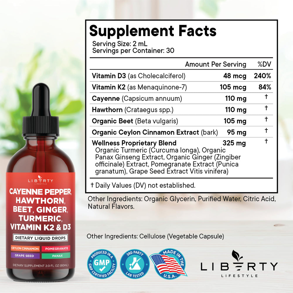 Vitamin D3 and K2 supplement bottle