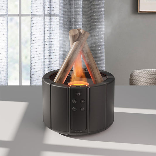 YALEDI Campfire Flame Diffuser in black with 250ml tank