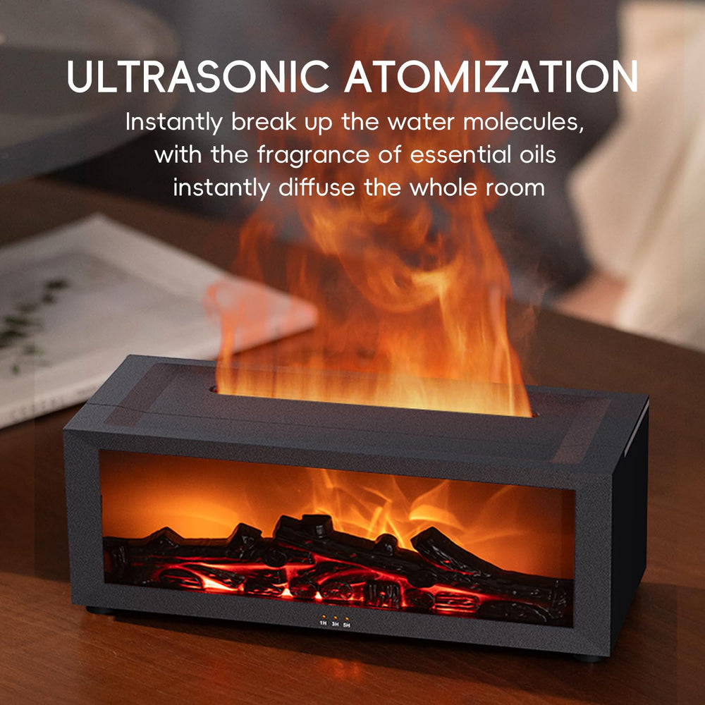 YALEDI White Fireplace Style Diffuser – Ambient Lighting