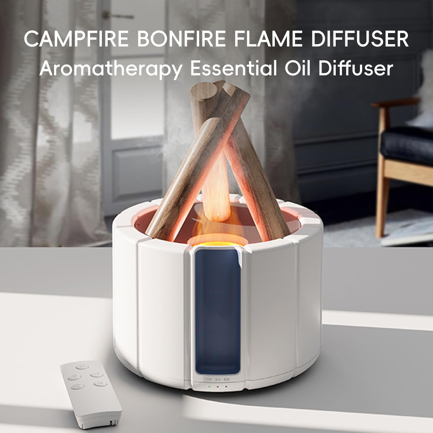 Wood texture diffuser for home, bedroom, or office with 250ml tank