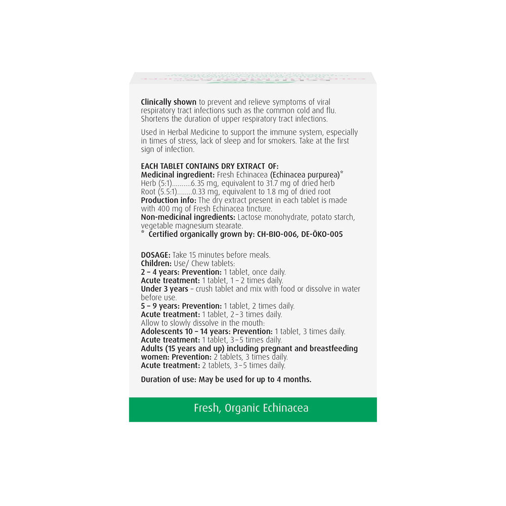 Ingredients and herbal formula of Echinaforce