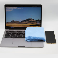 Logo-free blue microfiber cloths for sublimation and printing