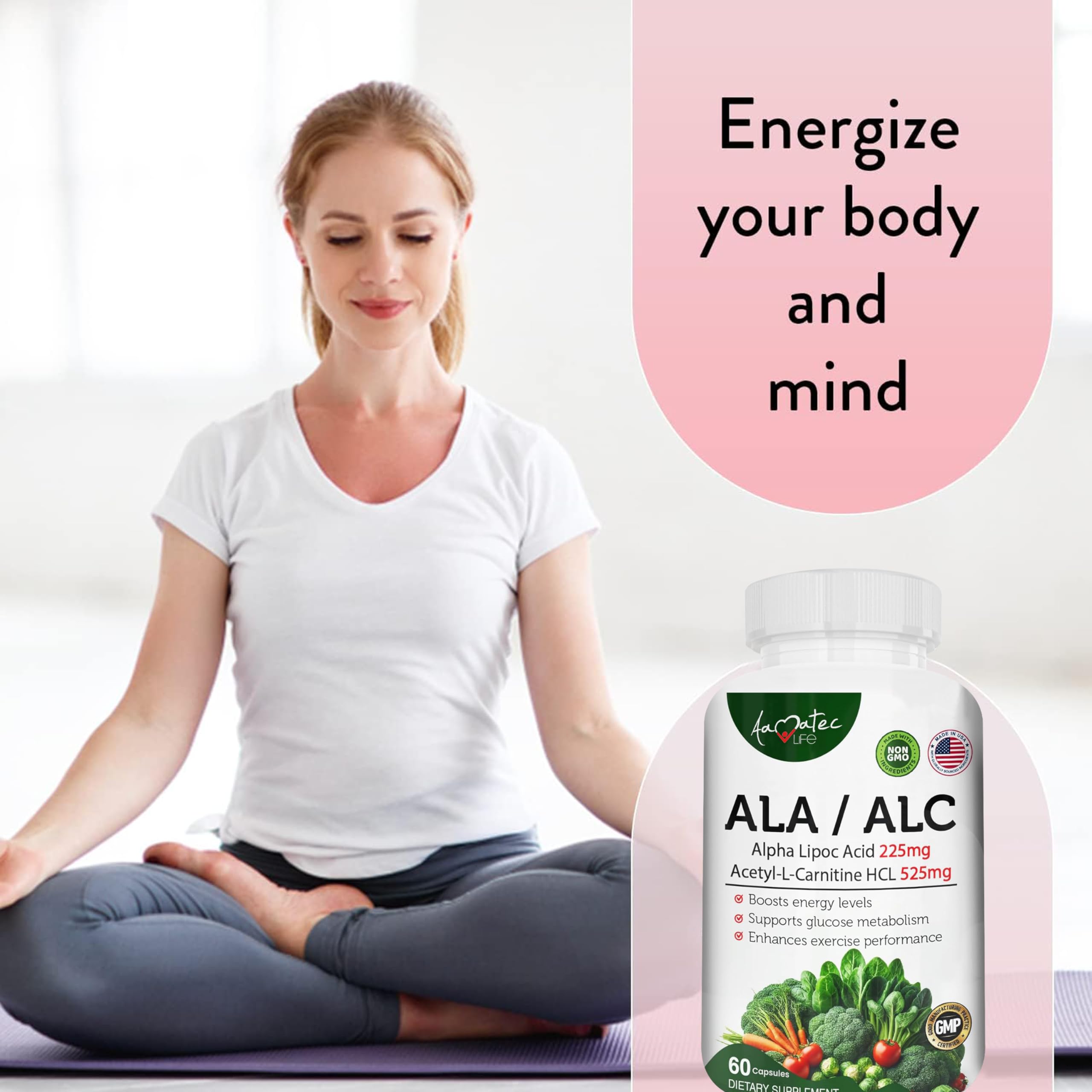 Illustration depicting antioxidant support and energy boost