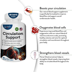Graphic representing heart health and improved blood flow