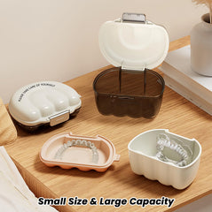 Compact denture bath box dimensions 3.74 x 2.96 x 2.36 inches