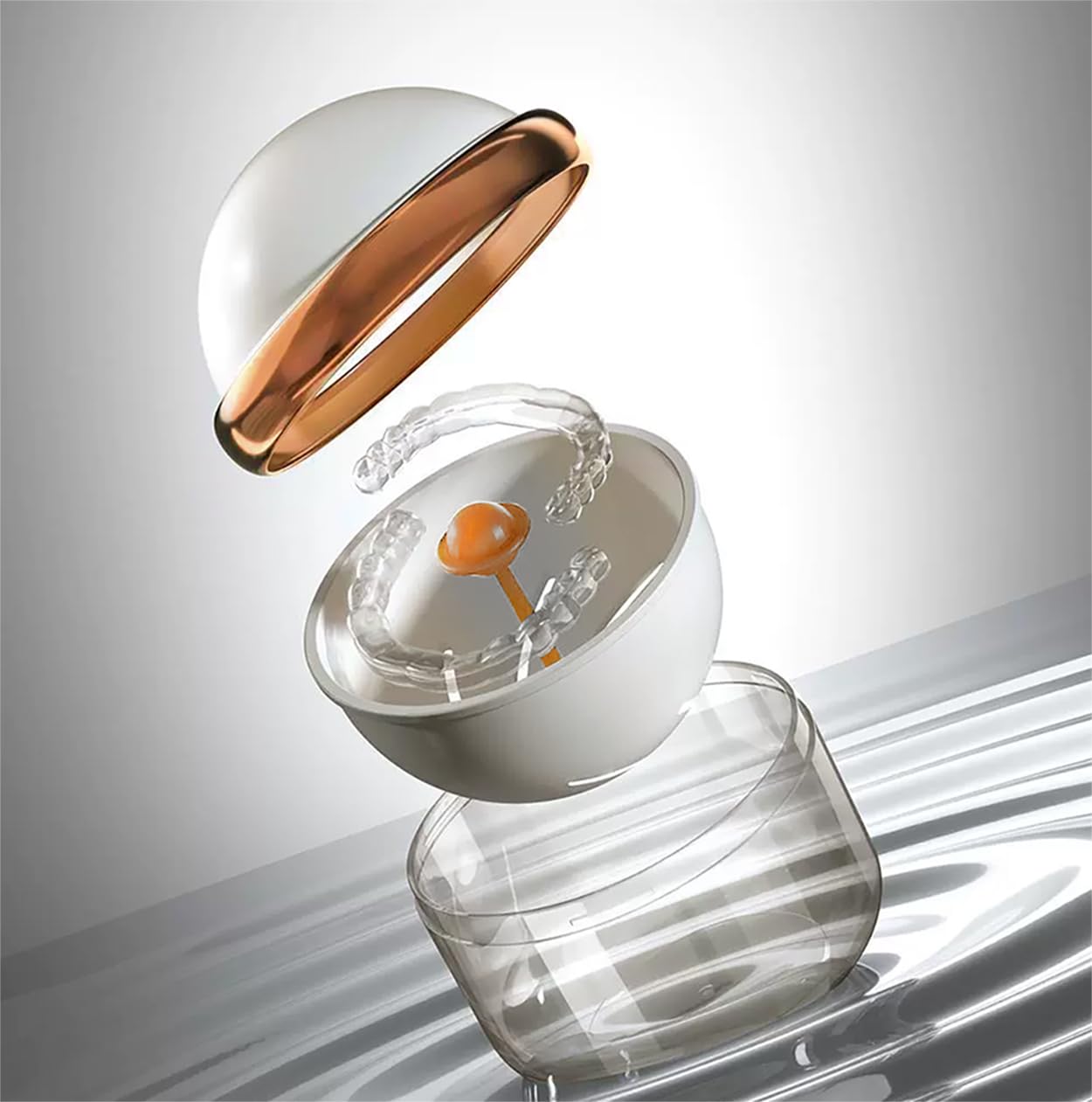 Mouth guard cleaning box