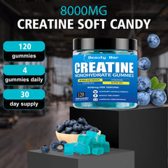 Aavlarla Creatine Monohydrate Gummies packaging with bottle and 120 count