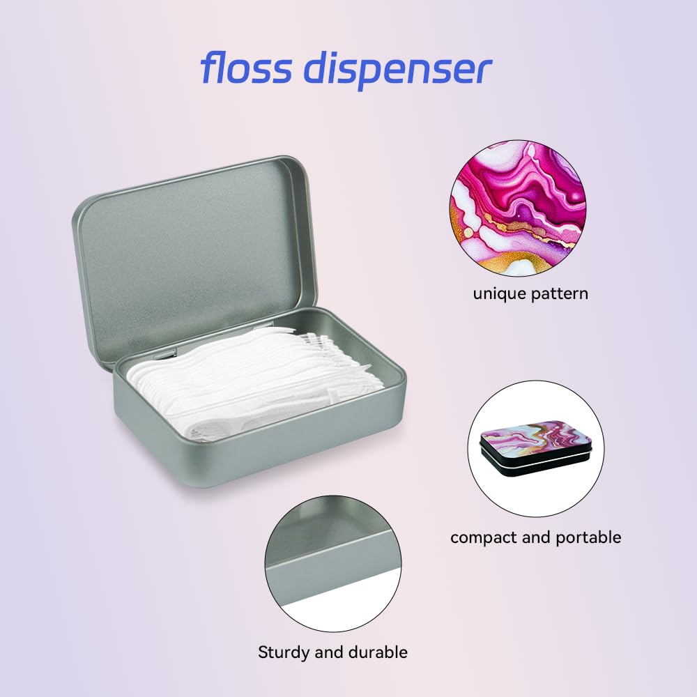 Compact dental floss box with flip lid