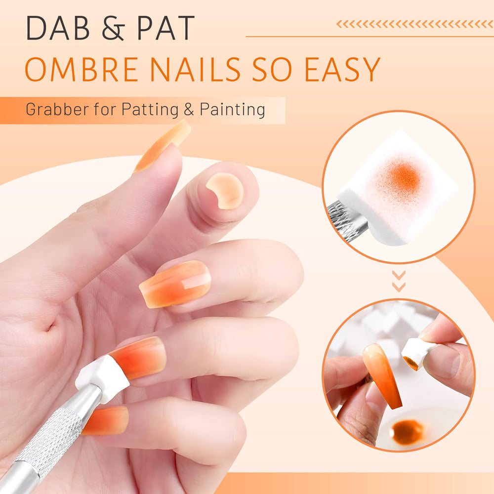 ABAC Citrus Gold full glitter nails showcase