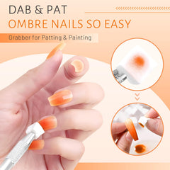ABAC Citrus Gold full glitter nails showcase