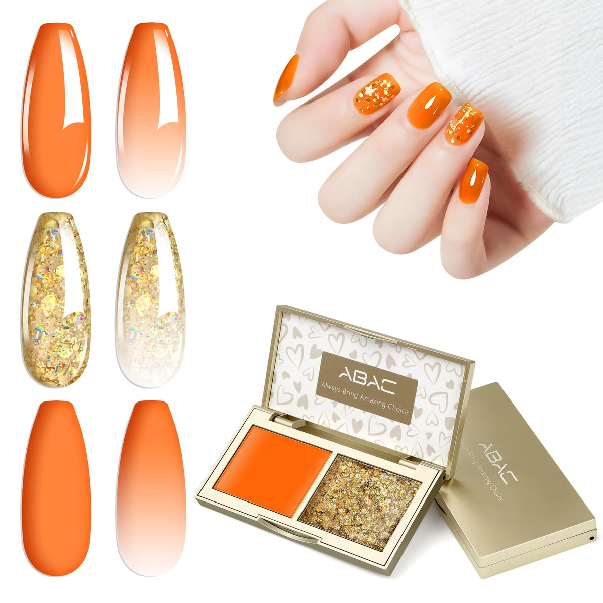 ABAC Citrus Gold orange-cream swatch for smooth gradient application