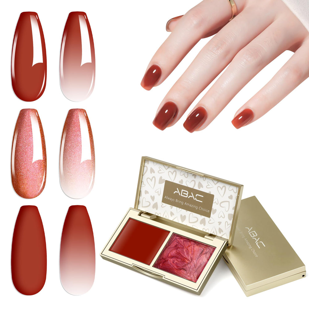 ABAC Ombre Patting Gel Palette for warm nails with gradient potential.