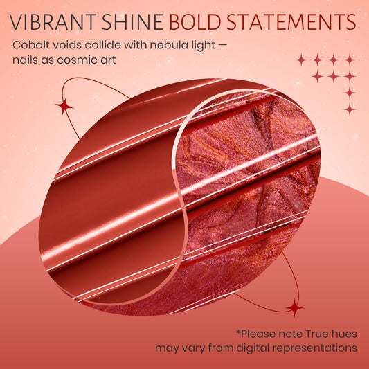 ABAC Rusty red gel with shimmer detail for depth and glow.