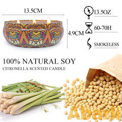 Reusable tin packaging for Abarli citronella candles