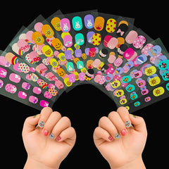 ABOLINE kids nail stickers with flowers for quick, mess-free manicures