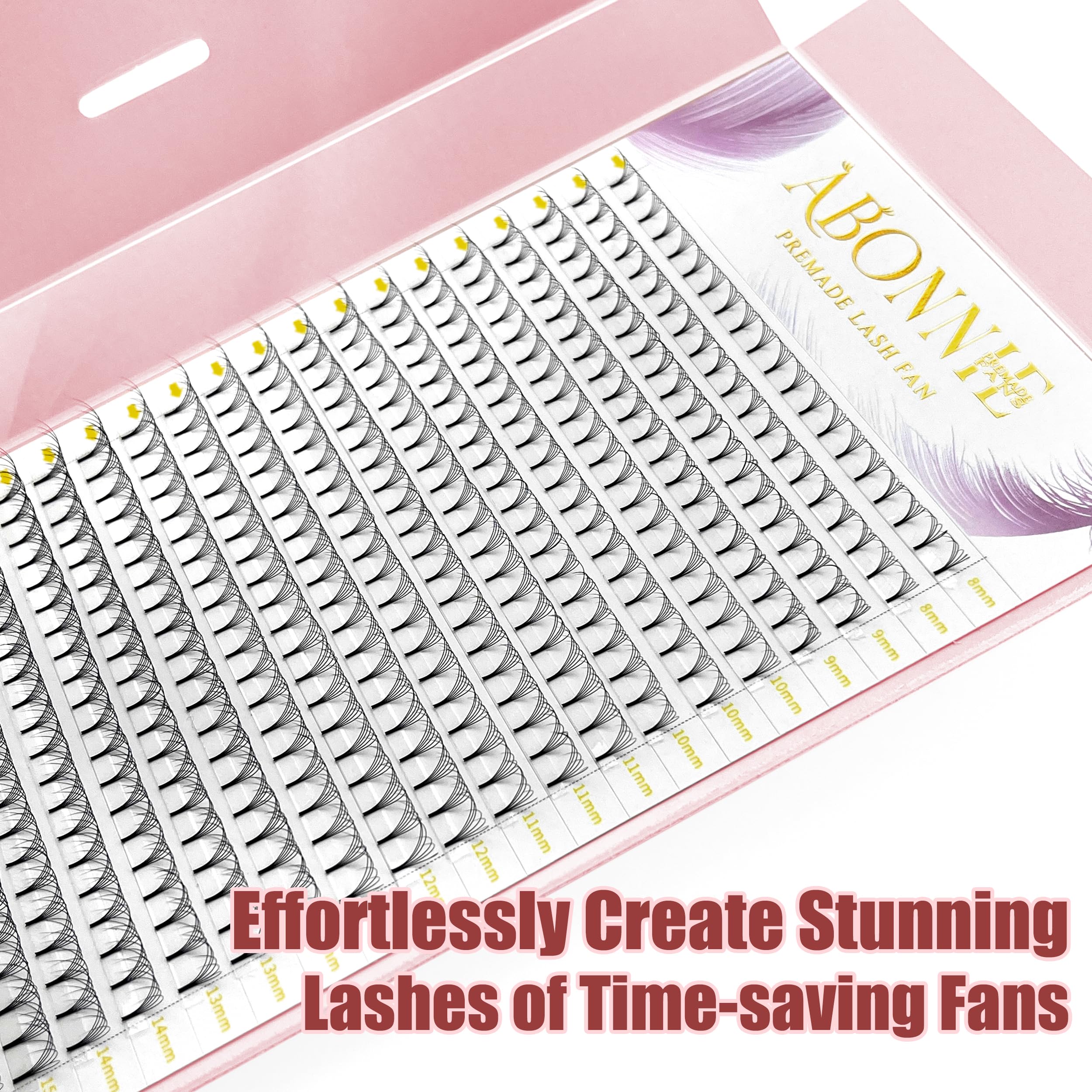 ABONNIE Lash fans deliver dramatic effect with natural-looking volume.