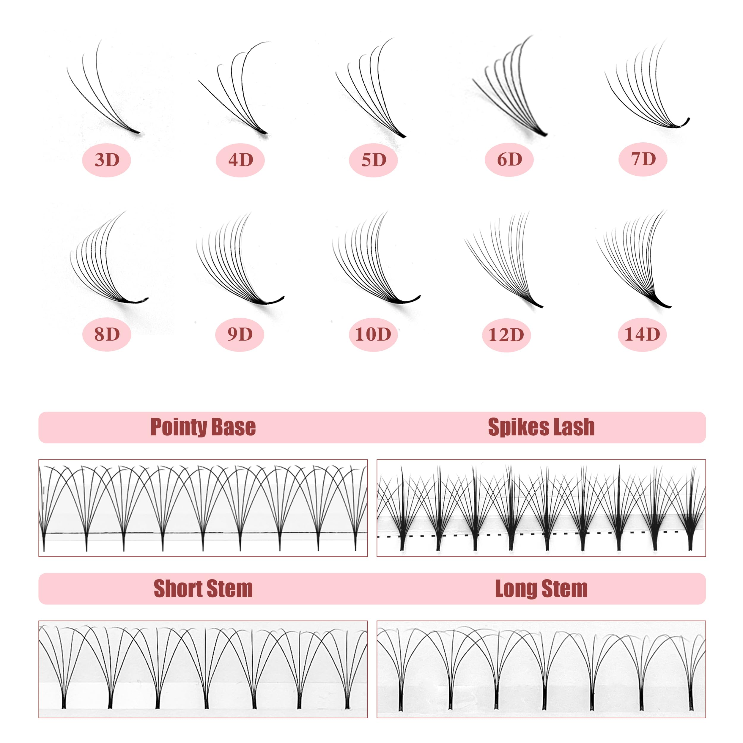 ABONNIE Premade lash fans for salon use enable quick, consistent fills.