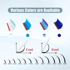 ABONNIE self-fanning lashes enable fast fans even for beginners blue ombre 15mm