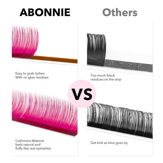 ABONNIE cashmere lashes are soft and fluffy for natural volume