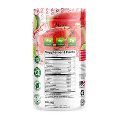 Nutritional facts label on About Time BCAA Hydration Powder