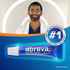 Abreva two-tubes-pack-display showcases value for quick restocking.